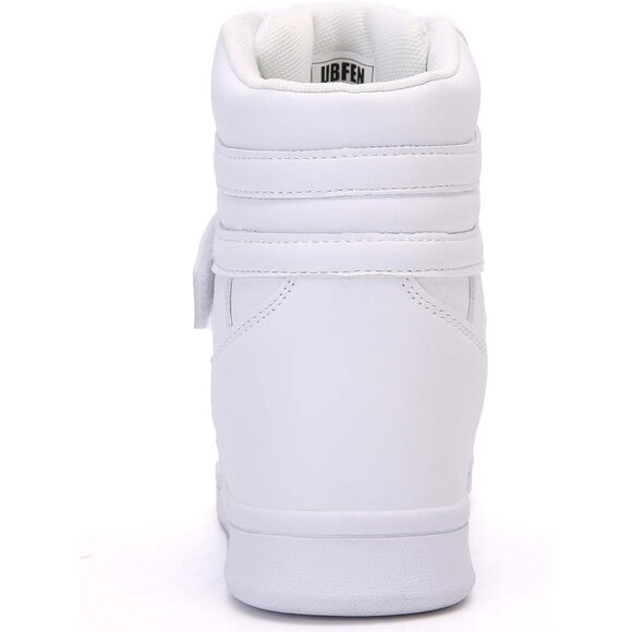 🆕 Brand Women's White Hidden Wedge High Top Sneakers Boots 5.5cm Casual Sport - Picture 5 of 9